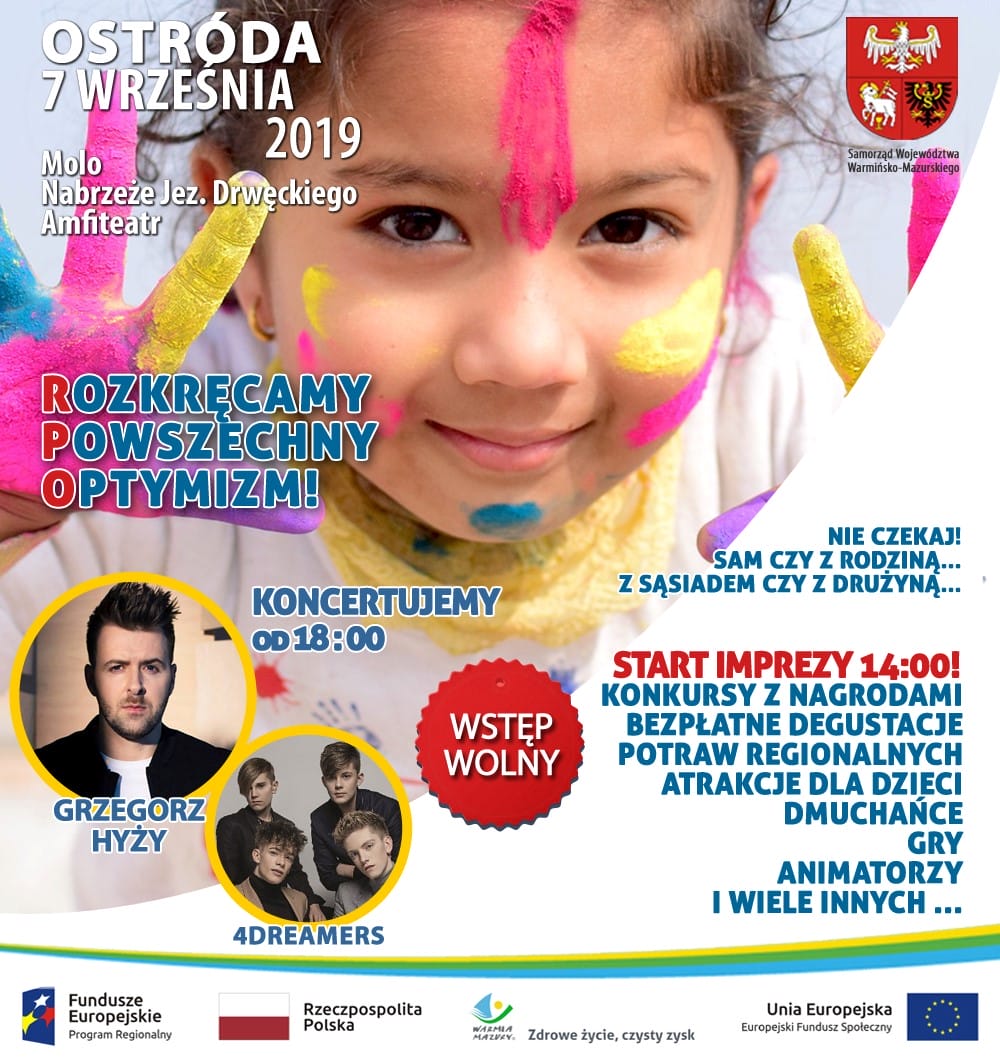 7 WRZEŚNIA W OSTRÓDZIE ROZKRĘCĄ POWSZECHNY OPTYMIZM! 1 Optymizm 1