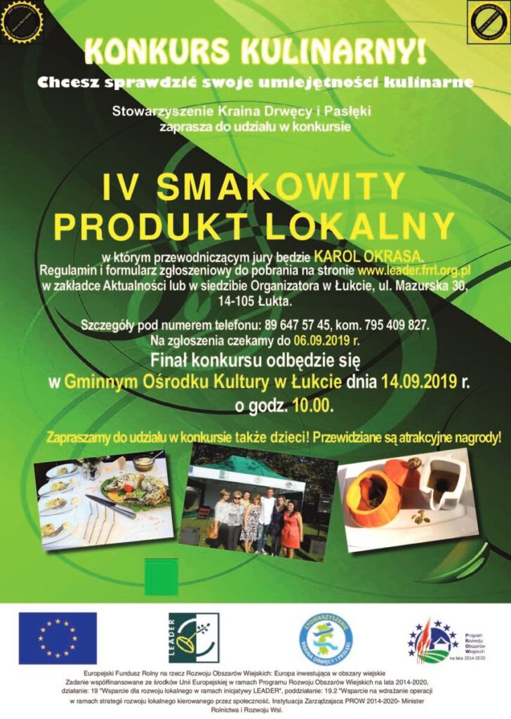 WEŹ UDZIAŁ W KONKURSIE "SMAKOWITY PRODUKT LOKALNY" 2 Plakat Konkurs Kulinarny 25 1