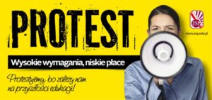 PROTEST NAUCZYCIELI W OSTRÓDZIE BĘDZIE, ALE BEZ SZKÓD DLA DZIECI 16 Baner. Protest 2019 E1570183305128