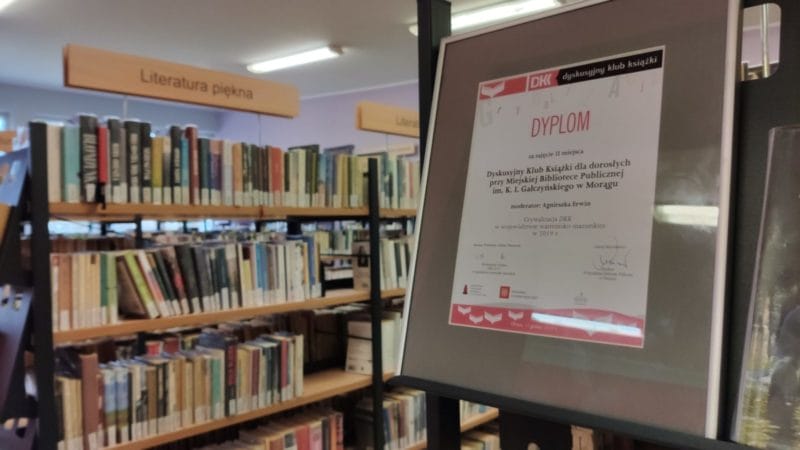 WYRÓŻNIENIE DLA DYSKUSYJNEGO KLUBU KSIĄŻKI Z MORĄGA 1 Img 20191212 115433 E1576154049211