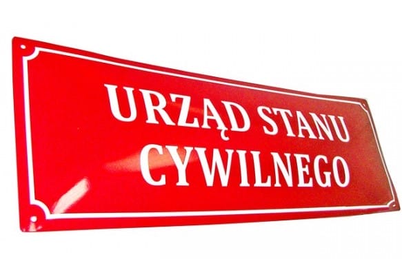 WIĘCEJ URODZEŃ NIŻ ZGONÓW, ŚLUBÓW NIŻ ROZWODÓW - ROK 2019 W OSTRÓDZKIM USC 1 Urzad Stanu Cywilnego Tablica Wypukla