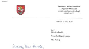 PISZE ZBIGNIEW DO ZBIGNIEWA - BURMISTRZ OSTRÓDY DO PREZESA PZPN W SPRAWIE SOKOŁA 16 100088091 940142249763076 1169573840137748480 O 1