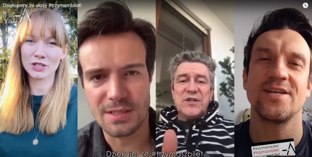 "DZIĘKUJEMY, ŻE TRZYMASZ BILET" - DO AKCJI WŁĄCZYŁY SIĘ GWIAZDY (VIDEO) 14 adria 1