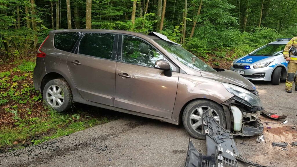 CZOŁOWE ZDERZENIE W POBLIŻU MIEJSCOWOŚCI TABÓRZ W GMINIE ŁUKTA. 1 OSOBA W SZPITALU 3 106539912 747617692731007 3207174051748312901 N