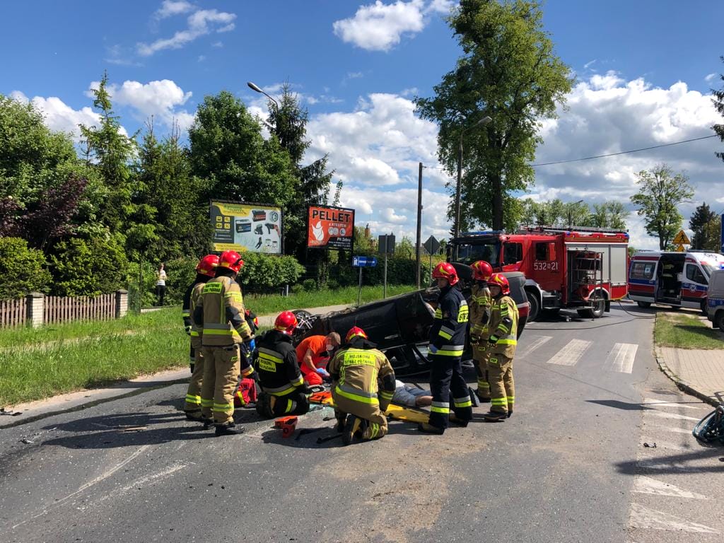 WYPADEK W MORĄGU - DWIE OSOBY RANNE, KOBIETA ZABRANA DO SZPITALA HELIKOPTEREM 2 Img 20200604 Wa0001