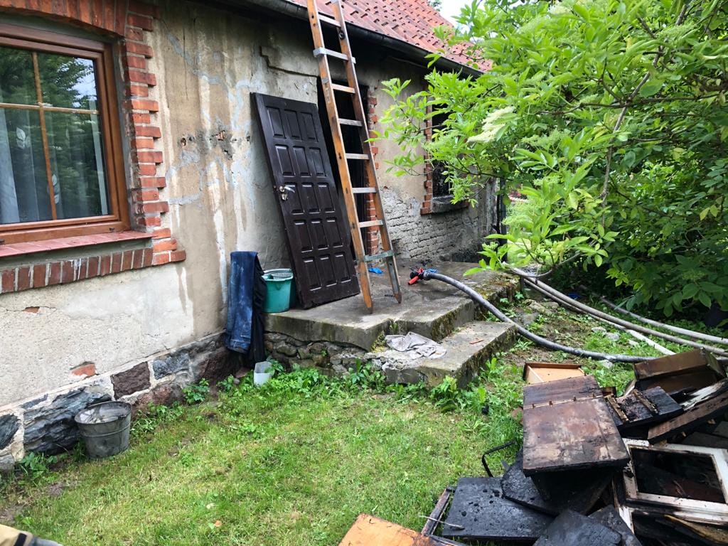 POŻAR BUDYNKU MIESZKALNEGO W JĘDRYCHÓWKU (GMINA MORĄG) 2 Img 20200615 Wa0009
