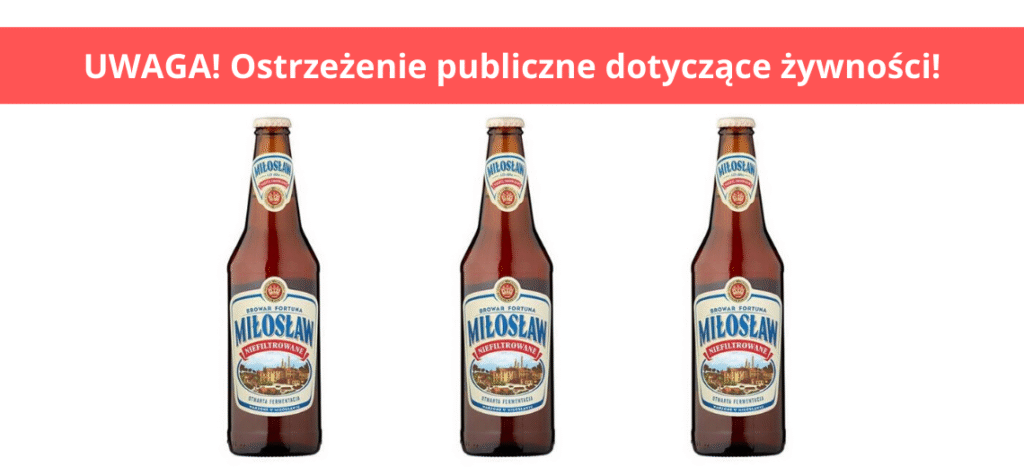 UWAGA Ostrzeżenie publiczne dotyczące żywności