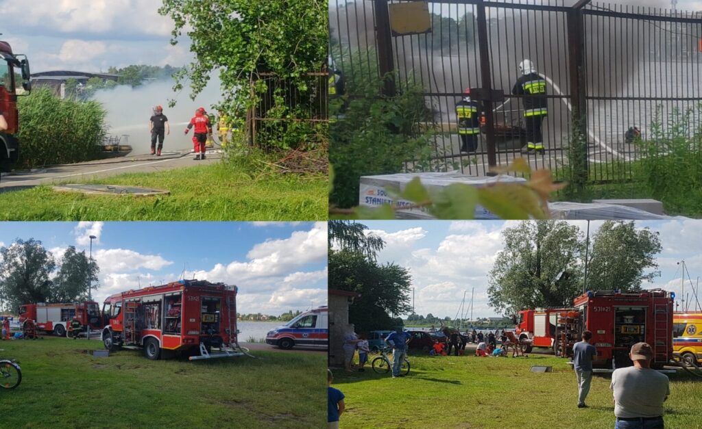 ZAPALIŁA SIĘ ŁÓDŹ PEŁNA DZIECI NA JEZIORZE DRWĘCKIM - SĄ RANNI! 18 slijder 2