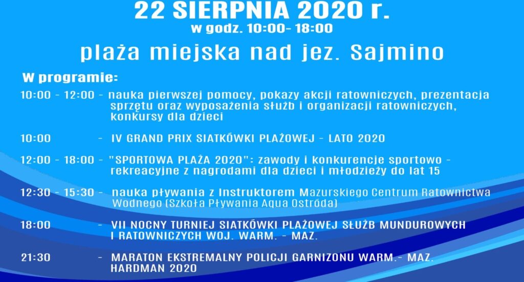 W SOBOTĘ 22 SIERPNIA ZAPRASZAMY NA WAKACYJNY DZIEŃ SPORTU I REKREACJI W OSTRÓDZIE 14 100 159834 g 1