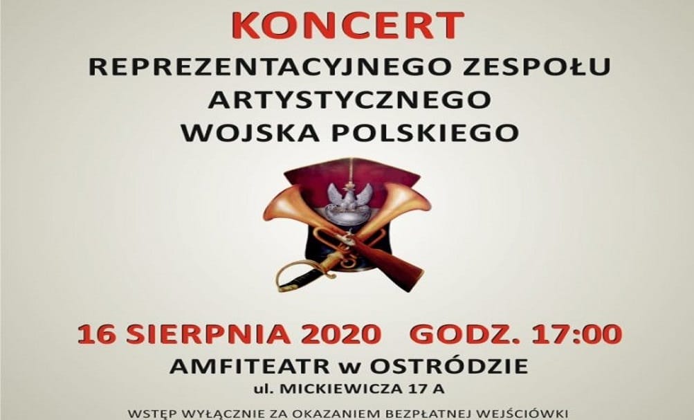 KONCERT REPREZENTACYJNEGO ZESPOŁU ARTYSTYCZNEGO WOJSKA POLSKIEGO W AMFITEATRZE 1 Reprezentacyjny Zespół Wp 2020 Plakat Druk 719X10242 1