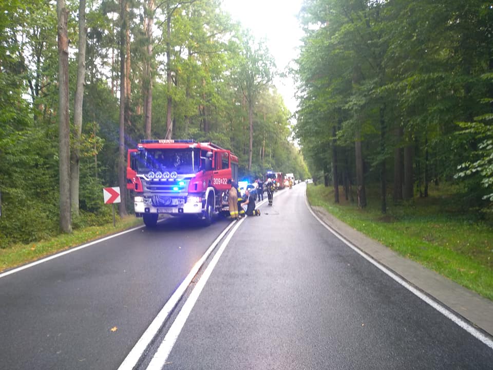 PORANNY WYPADEK W DŁUŻKACH NA DK16 MIĘDZY OSTRÓDĄ A OLSZTYNEM - SĄ RANNI 5 120256234 3261333580622132 4322539943299656665 N