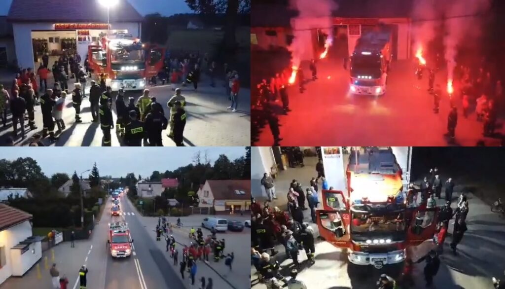 KRÓLEWSKIE POWITANIE NOWEGO SAMOCHODU STRAŻACKIEGO W OSP SAMBOROWO (VIDEO) 17 powitanie samochodu w Samborowie