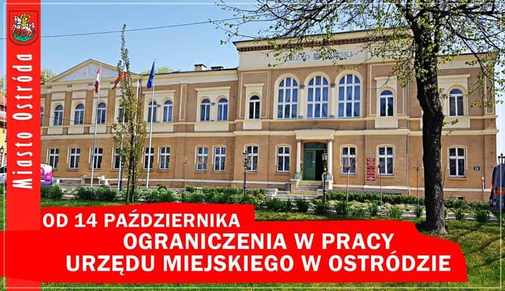 OD 14 PAŹDZIERNIKA POWAŻNE ZMIANY W PRACY URZĘDU MIASTA OSTRÓDA 1 Fb Img 1602589057359