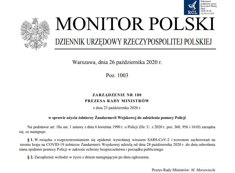 ŻOŁNIERZE ŻANDARMERII NA ULICACH. MAJĄ POMÓC POLICJI W OCHRONIE PORZĄDKU PUBLICZNEGO 2 Rzad 1