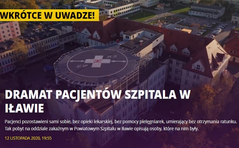 DZIŚ W TVN UWAGA - "DRAMAT PACJENTÓW SZPITALA W IŁAWIE". ZAPOWIADA SIĘ WSTRZĄSAJĄCO 1 Tvn Uwaga