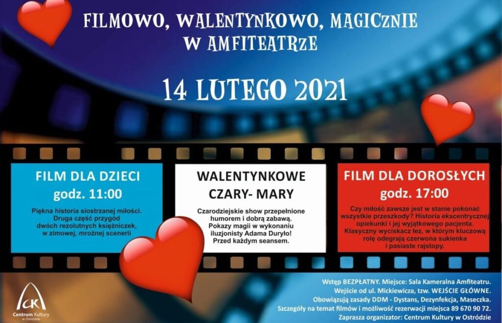 FILMOWE WALENTYNKI W AMFITEATRZE! SEANSE DLA DZIECI I DLA DOROSŁYCH Z NIESPODZIANKĄ! 13 148967123 3877024672390959 1100264013942557286 o e1613130005196
