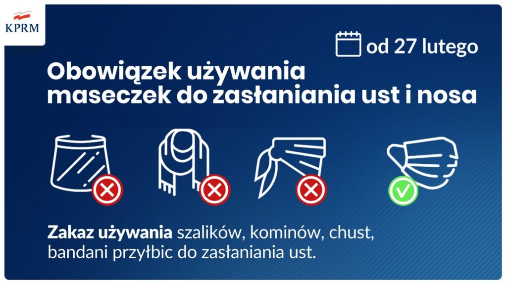OD 27 LUTEGO TYLKO MASECZKI! ZAKAZ ZASŁANIANIA UST SAMYMI PRZYŁBICAMI, CHUSTAMI, BANDANAMI... 13 Eu 4J8BXcAEV9Nr