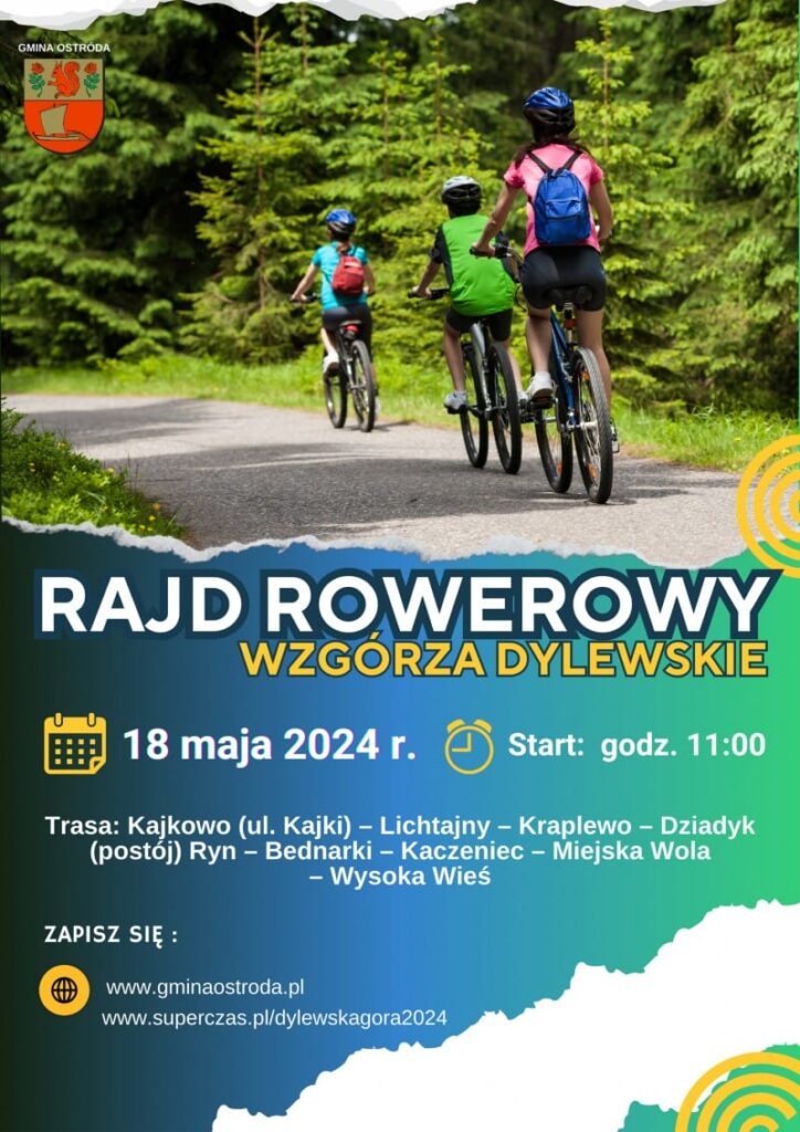 Zapraszamy na XXIII Rajd Rowerowy Dylewska Góra 13 Rajd rowerowy