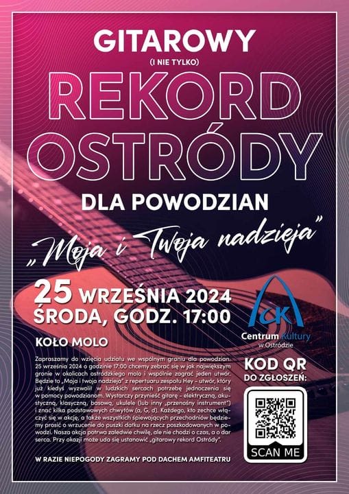 Nietypowa akcja pomocy powodzianom. Chwyć za wiosło i zagraj w najbliższą środę 2 Plakat Bicie Rekordu