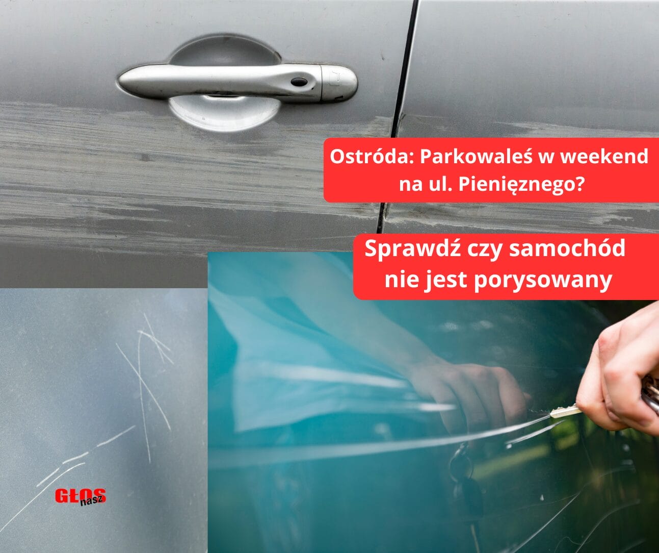 Lakiernicy będą mieć sporo pracy. Policja szuka sprawcy masowego uszkodzenia samochodów. 1 Ostroda Parkowales W Weekend Na Ul. Pienieznego