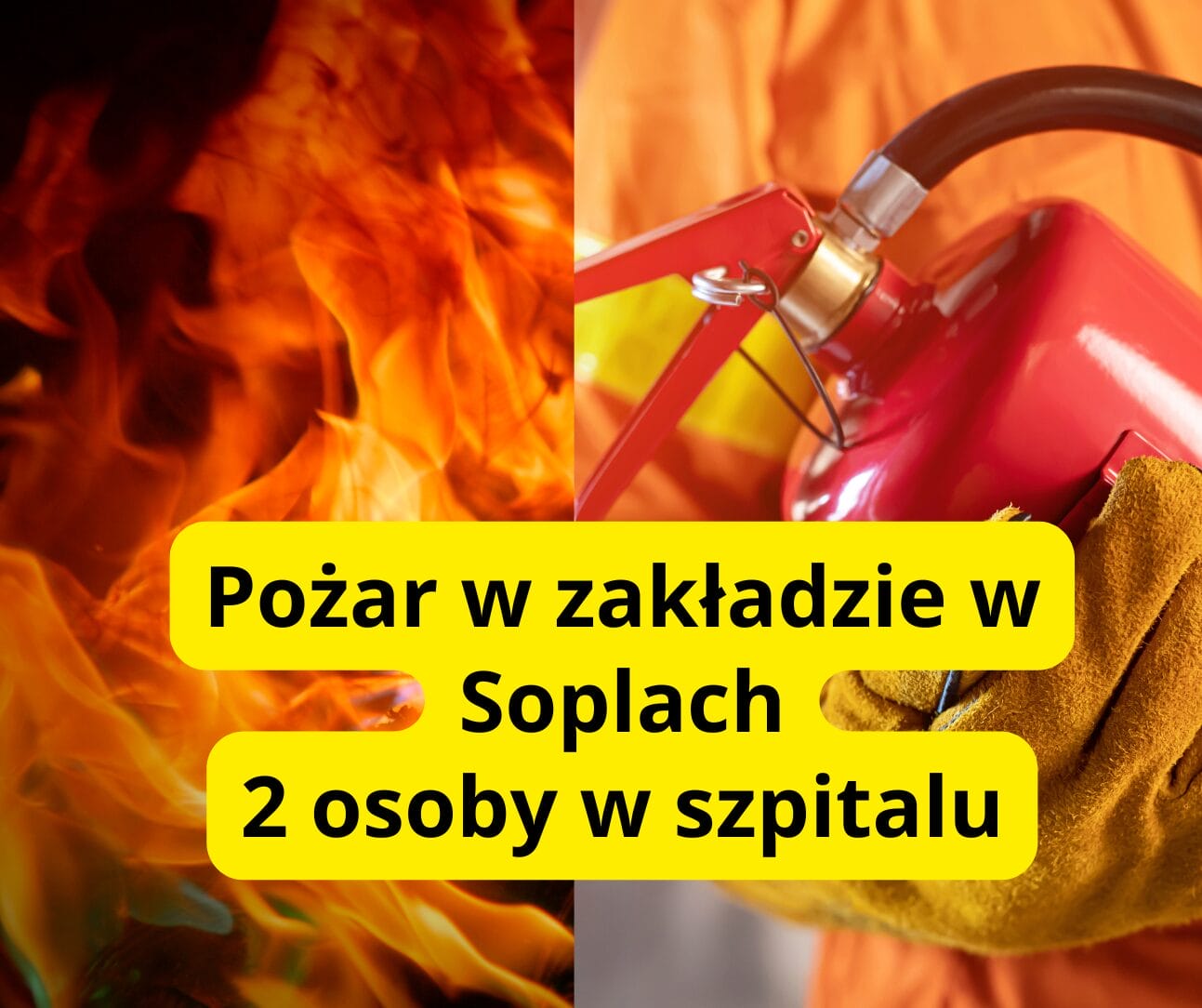 Pożar w zakładzie produkcyjnym w Soplach – dwie osoby poszkodowane 1 Pozar W Zakladzie W Soplach 2 Osoby W Szpitalu