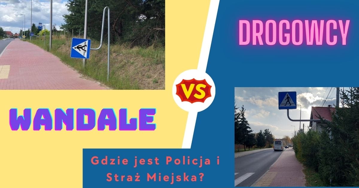 Wandale na razie górą. Znaki przy ulicy Plebiscytowej nadal są niszczone. 1 Czolo Znaki Plebiscyt