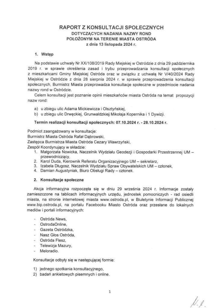 Jest raport. Nie bez protestu, ale przejedziemy Rondem Reformacji i Weteranów Misji Zagranicznych 4 Raport Z Konsultacji Spolecznych1