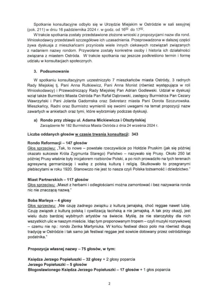 Jest raport. Nie bez protestu, ale przejedziemy Rondem Reformacji i Weteranów Misji Zagranicznych 5 Raport Z Konsultacji Spolecznych2