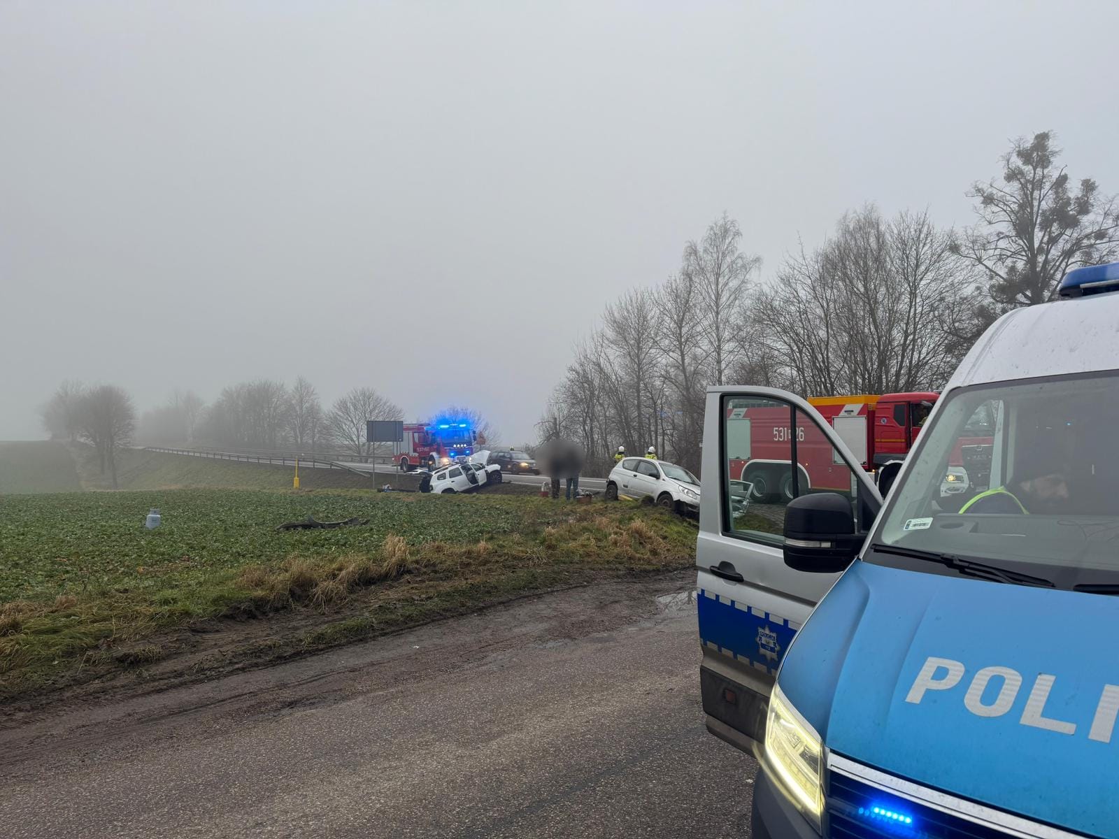 Groźny wypadek na skrzyżowaniu drogi nr 15 z trasą Smykowo - Nastajki 1 Zdjecie Whatsapp 2025 01 19 O 15.52.22 5B151Df9