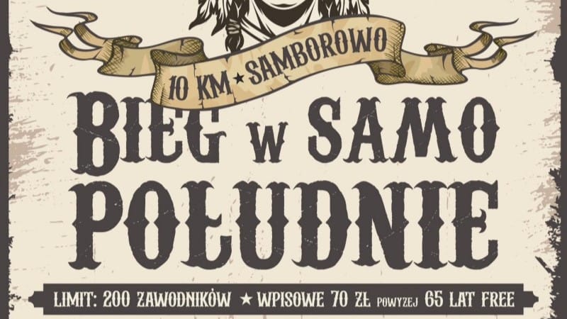 Ruszyły zapisy do 4. edycji Biegu w samo południe. W tym roku motyw indiański! 1 Czolo Samo Poludnie