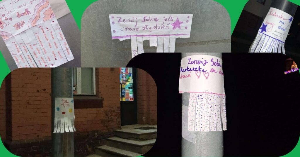 To one dbają o dobry humor ostródzian. Harcerki autorkami nietypowych ogłoszeń 3 Karteczki Srodek