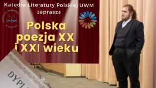 Mariusz Rochowicz podczas X edycji konkursu recytatorskiego "Polska poezja XX i XXI wieku" na Uniwersytecie Warmińsko-Mazurskim w Olsztynie.