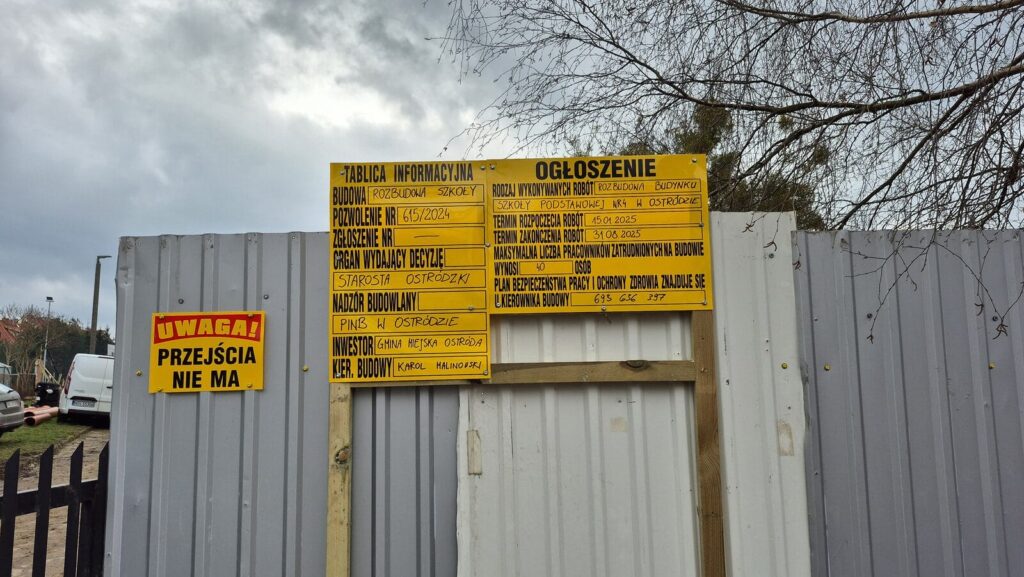 Ostróda: Jeden semestr i będzie szkoła! Byliśmy na terenie rozbudowy SP4 4 Rozbudowa Czworki 4