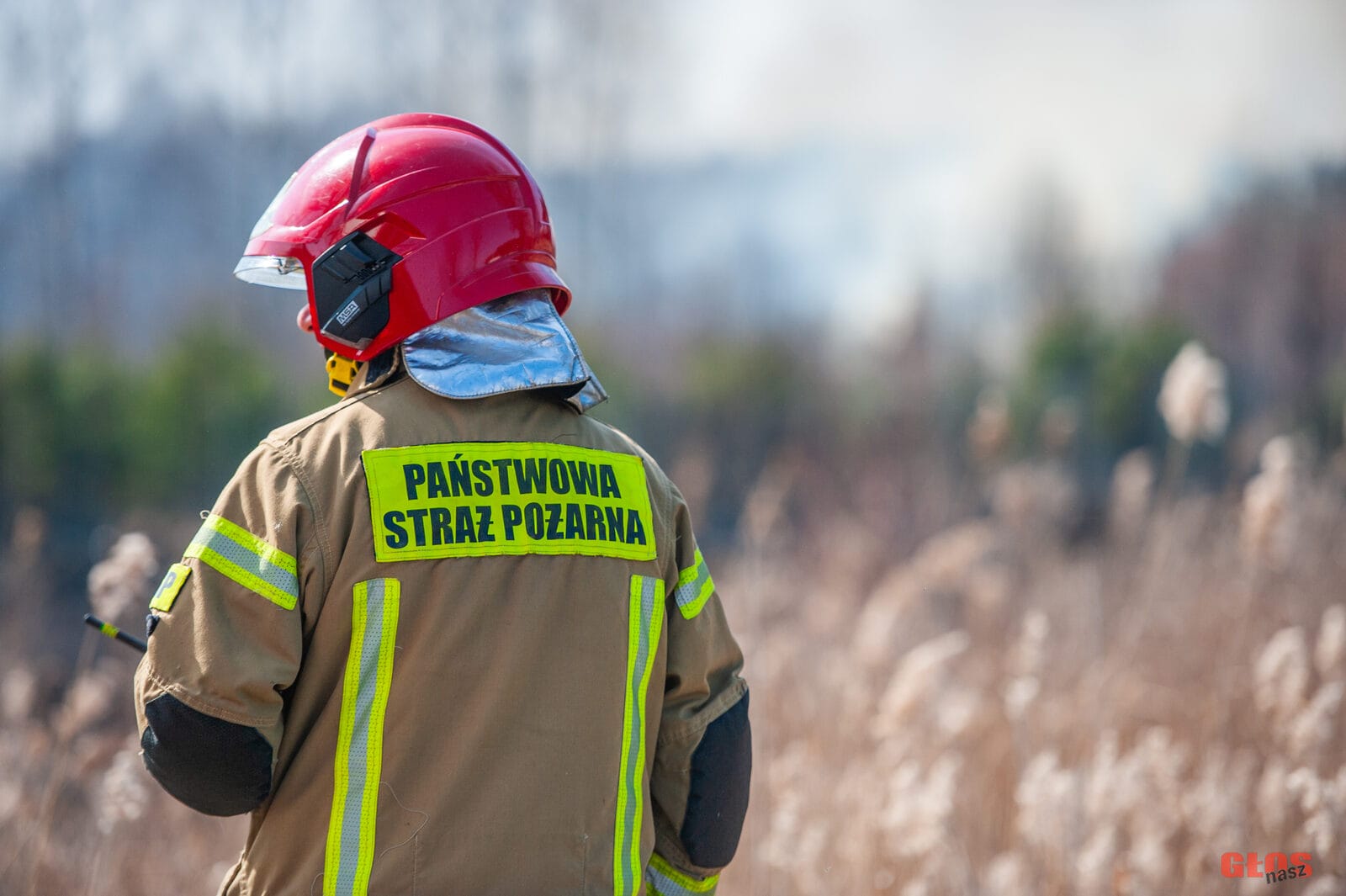 Pożar traw i rozszczelniony gazociąg w Lubajnach. Strażacy walczyli z żywiołem przez kilka godzin 1 Pożar Traw W Lubajnach K. Ostródy