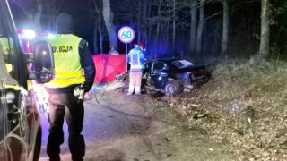 Wypadek kolo Zalewa. Alfa Romeo uderzyla w dr