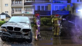 Podpalacz złapany. Policja zatrzymała mężczyznę podejrzanego o podpalenie osobowego BMW przy ulicy Stępowskiego.