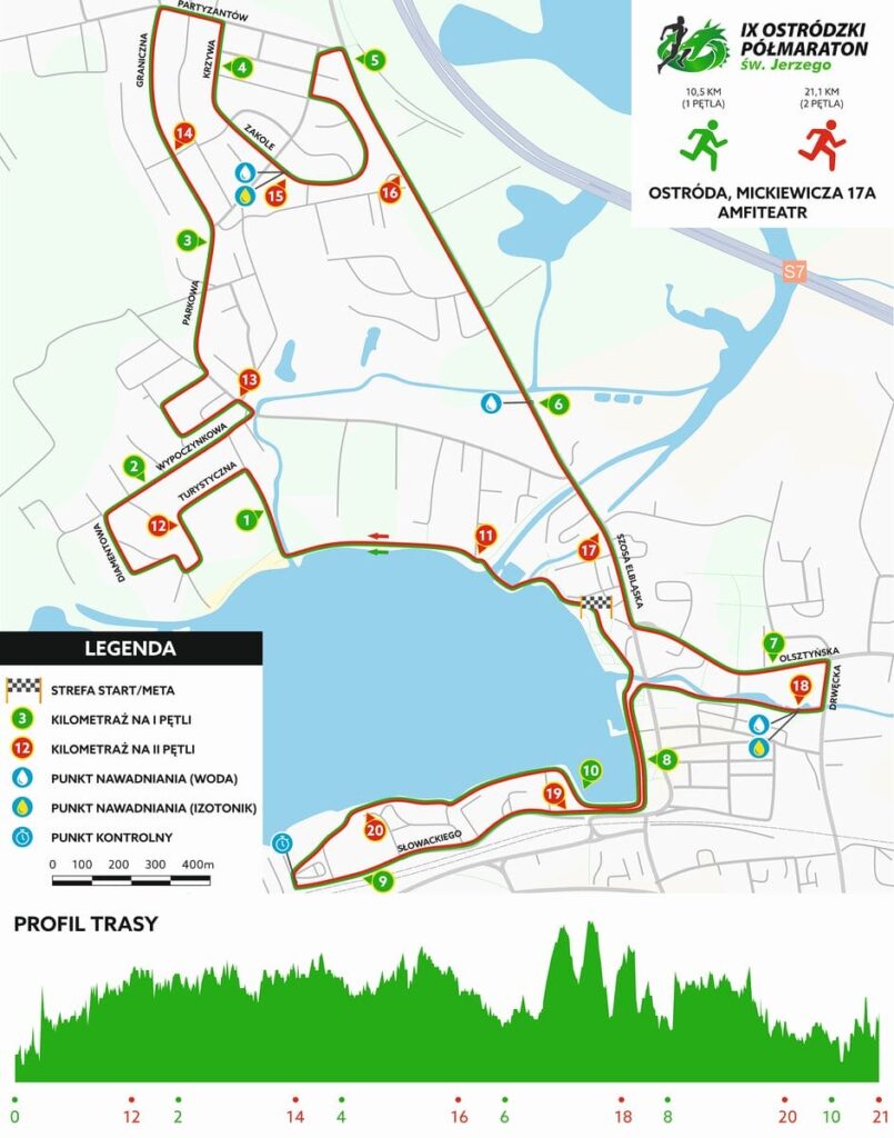 Zmiana trasy półmaratonu w Ostródzie. Biegacze startują 8 czerwca 14 Nowa Trasa Półmaratonu W Ostródzie.