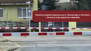 przejazd kolejowy Słowackiego Ostróda