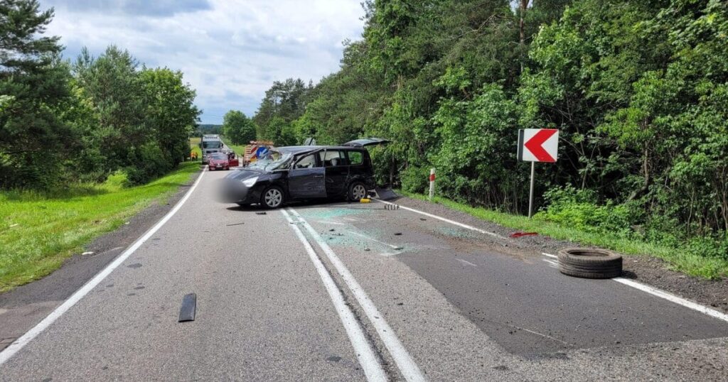 Samborowo wypadek na DK16. Droga zablokowana 14 wypadek samborowo