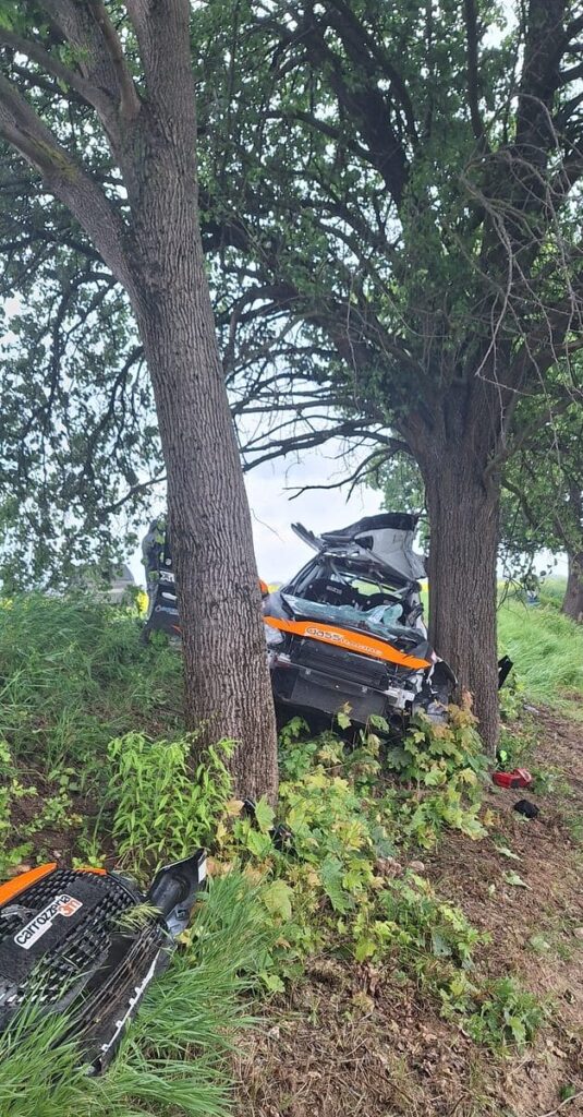 REGION: Wypadek samochodu rajdowego. Śmierć tuż przed 81. Rajdem Polski! 16 Wypadek Rajd Polski2