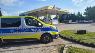 Burda na stacji benzynowej pod Iławą