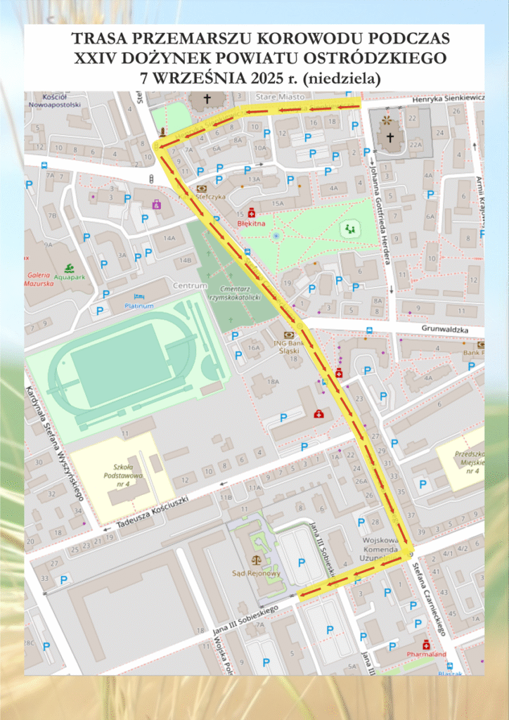 Dozynki Ostróda Mapa