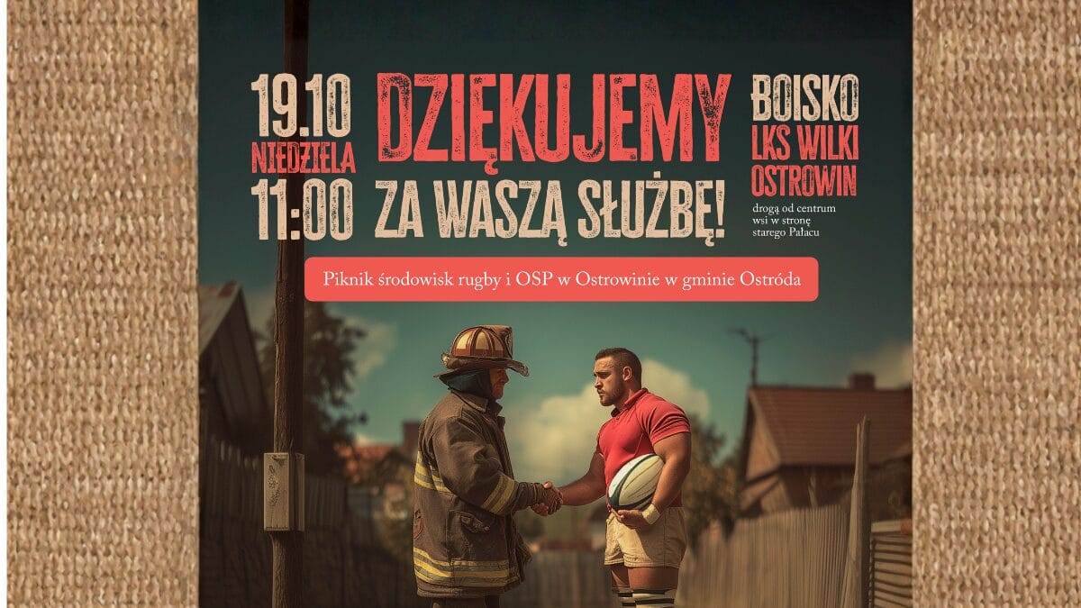 Wilki Ostrowin z grantem 50 000 zł! Nowe bramki, szatnie, sprzęt i wielki festyn z OSP 1 Wilki Ostrowin – Klub Rugby Z Sercem I Misją.