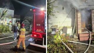 Pożar piwnicy Ostróda