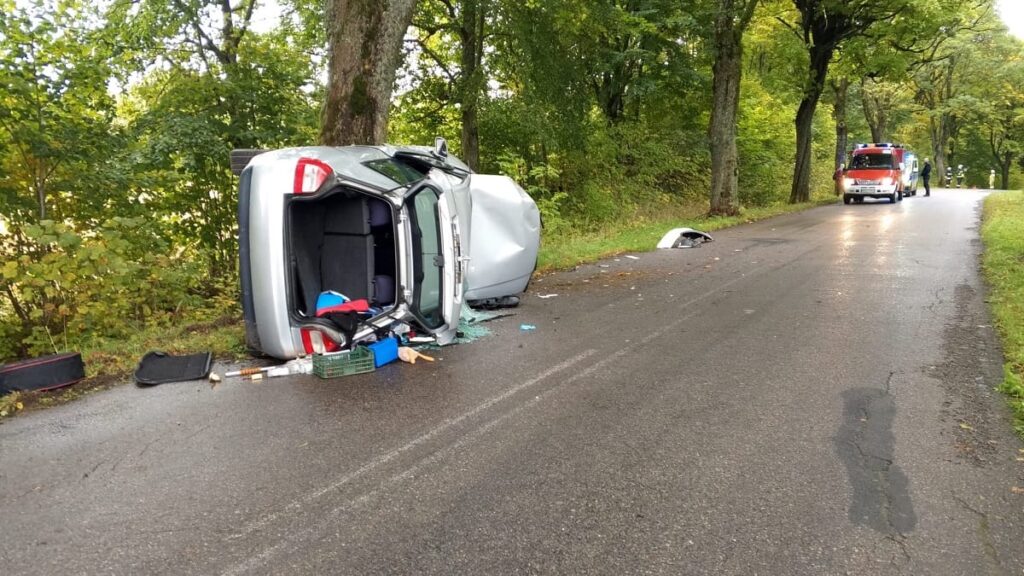Wypadek na drodze wojewódzkiej 527 w gminie Morąg 3 Wypadek Na Drodze Wojewódzkiej 527 W Gminie Morąg