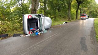 Wypadek na drodze wojewódzkiej 527 w gminie Morąg