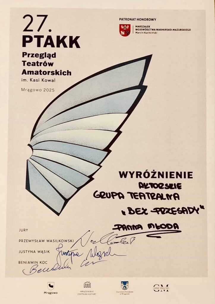 Aktorzy Z Ostródy Docenienia Na Przeglądzie W Mrągowie. &Quot;Kubuś Dojrzewa&Quot;