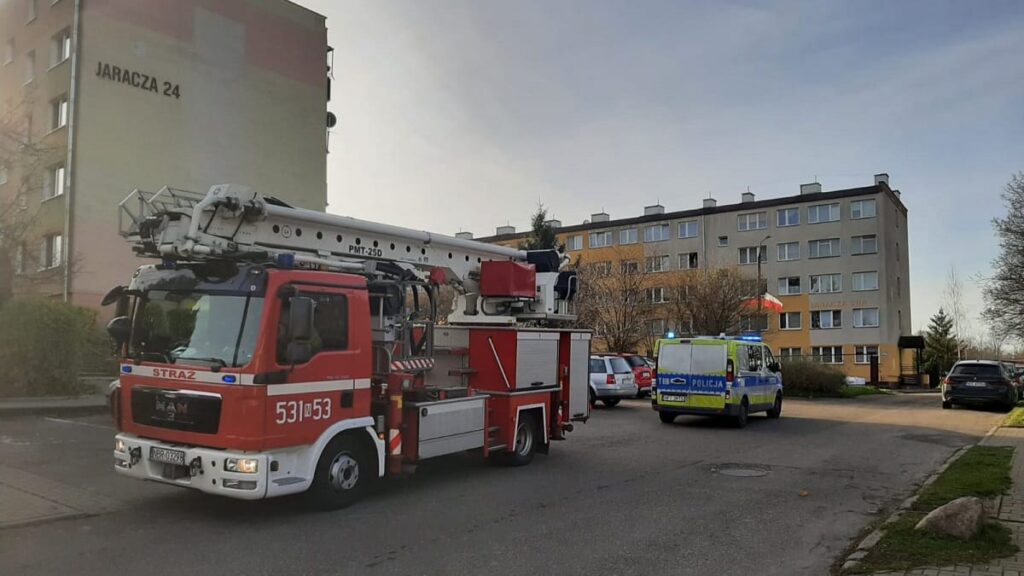Czujka tlenku węgla włączyła się w mieszkaniu na ulicy Jaracza 16 Czujka tlenku węgla włączyła się w mieszkaniu na ulicy Jaracza