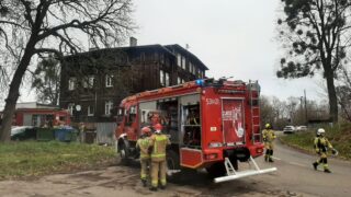 Pożar butli z gazem w budynku przy ulicy Garnizonowej w Ostródzie