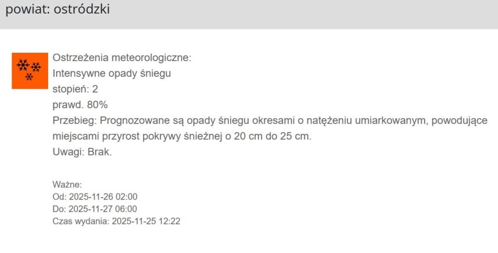 Sypnie śniegiem. W Ostródzie nawet do 25 centymetrów! 4 Sypnie Śniegiem. W Ostródzie Nawet Do 25 Centymetrów!